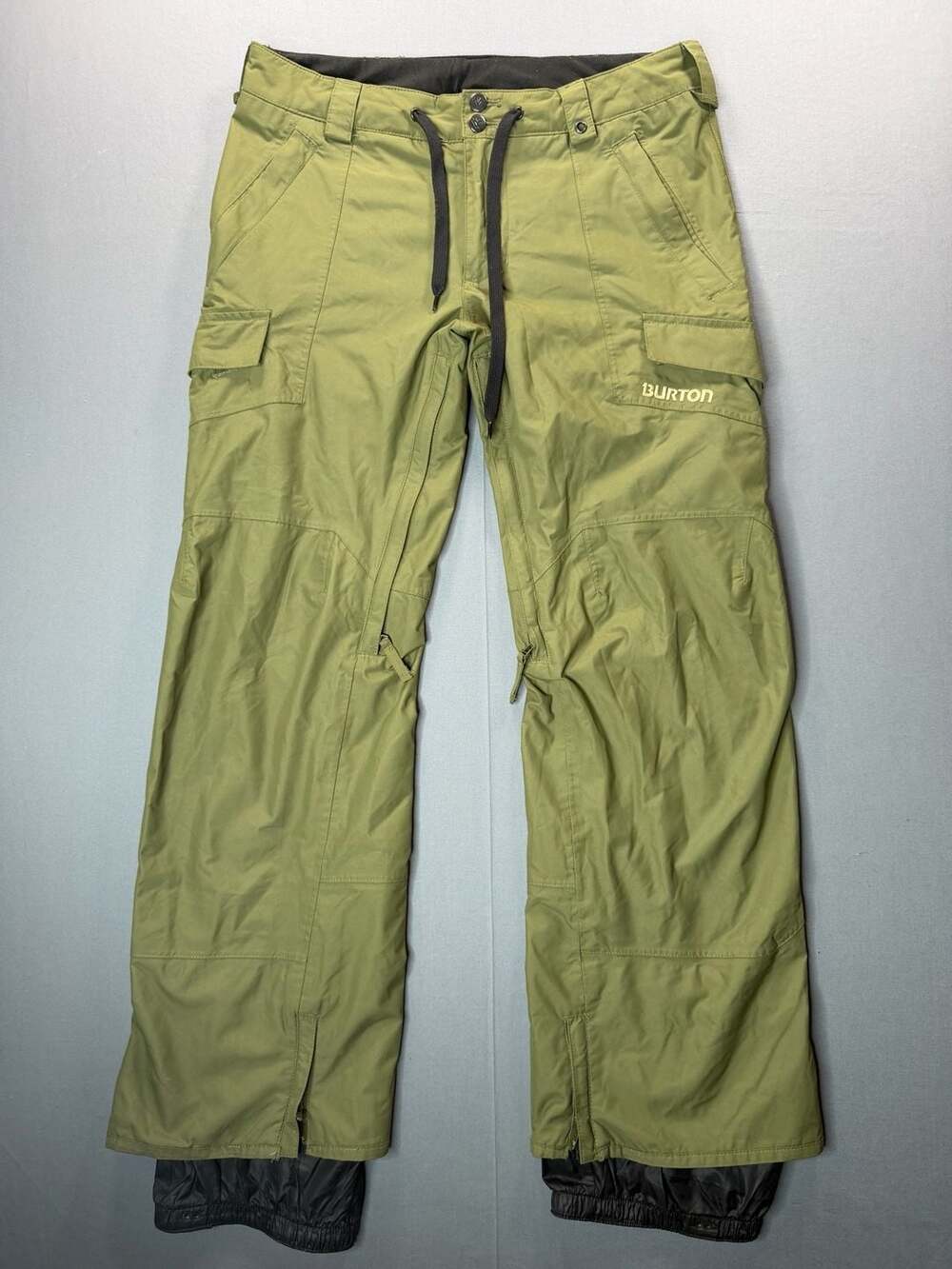 Burton The White Collection Dryride Snowboard Ski Cargo Pants Olive Green Large
